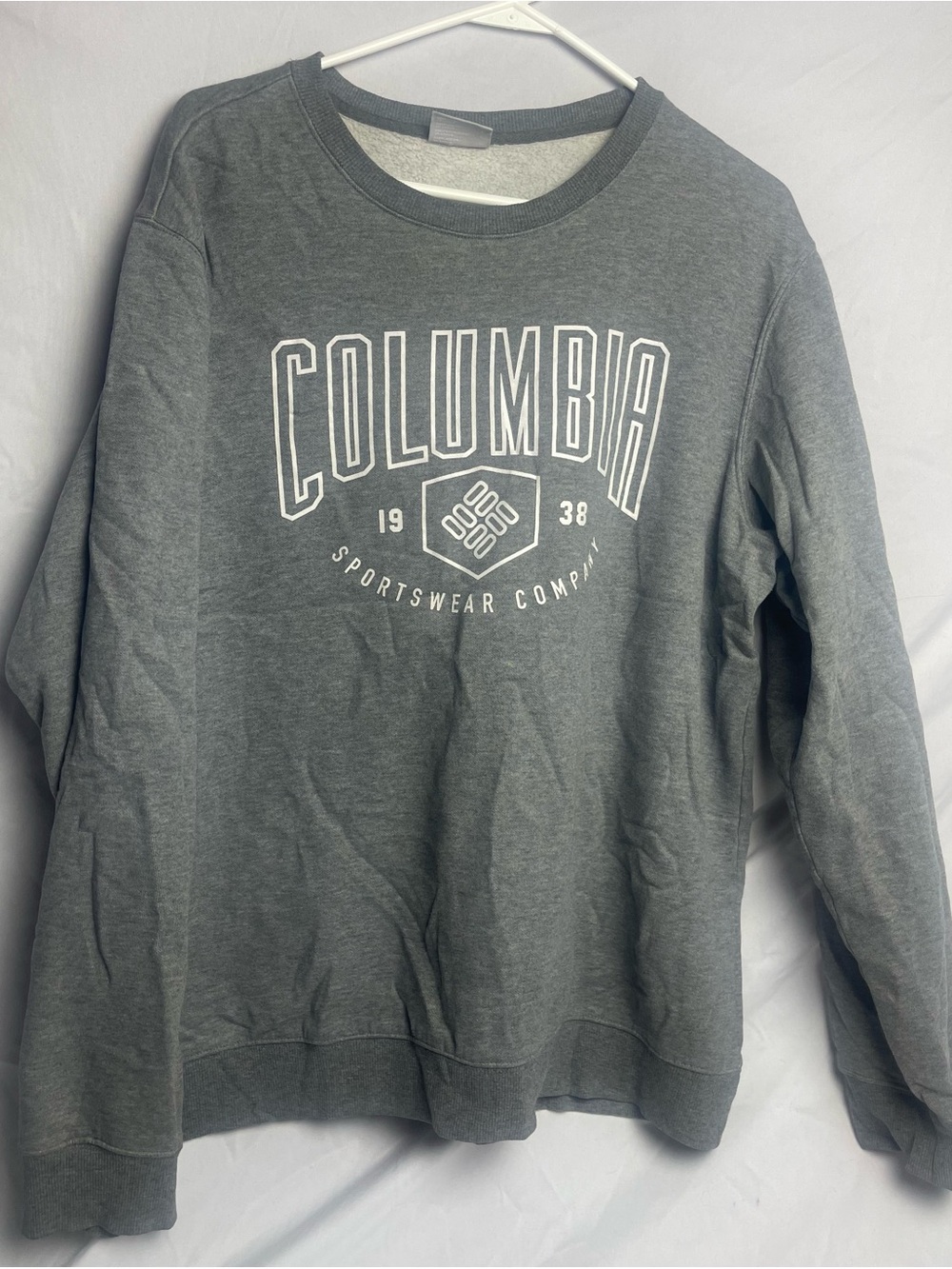 Columbia Dark Gray Crewneck with White Chest Logo